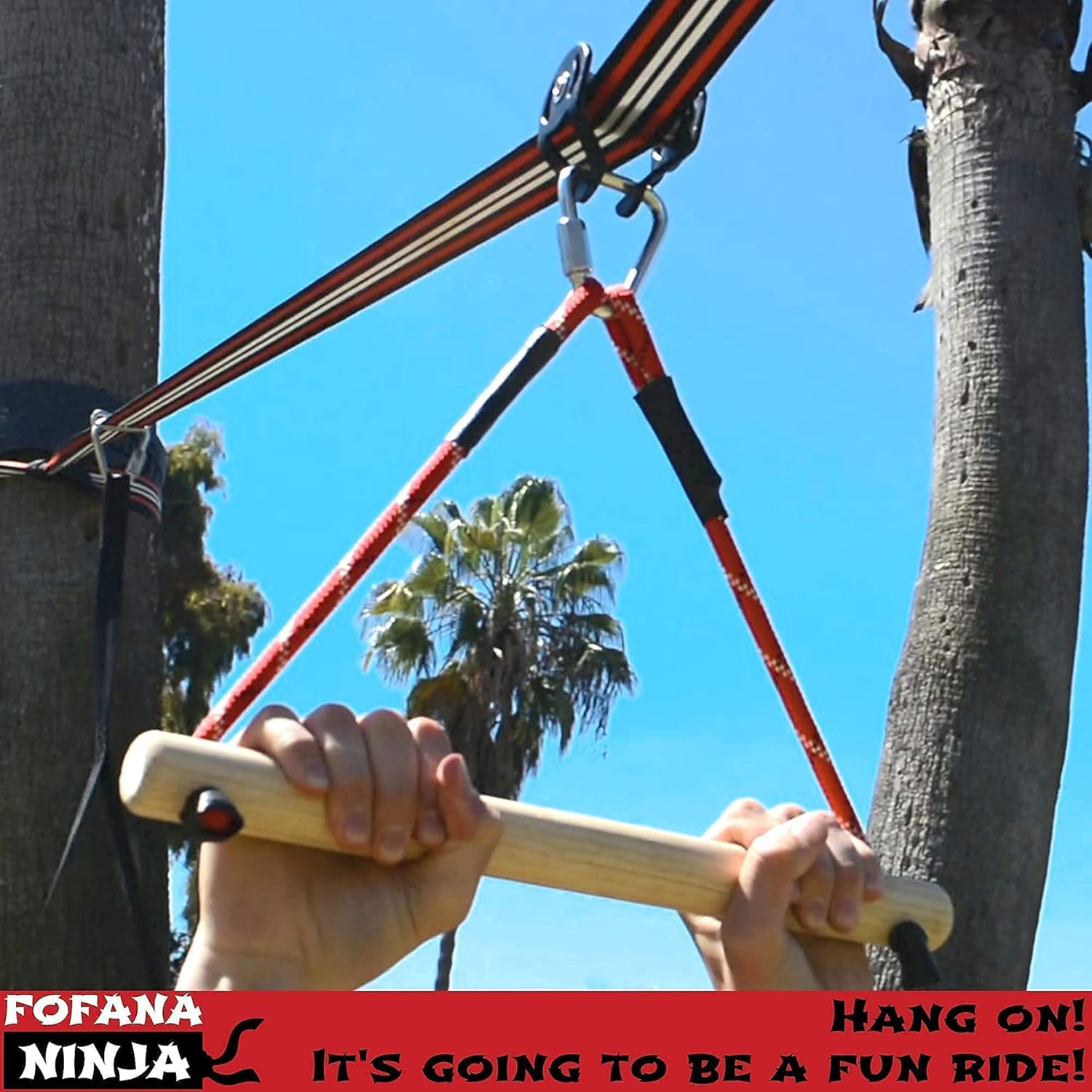 Fofana Ninja Warrior Obstacle Course for Kids – 53-Piece Outdoor Playset for Ages 8+ with 13 Unique Obstacles, 2X 65 Ft. Slackline, and Easy-to-Adjust Carabiner Hooks – Sports & Outdoor Play Toys : Toys & Games