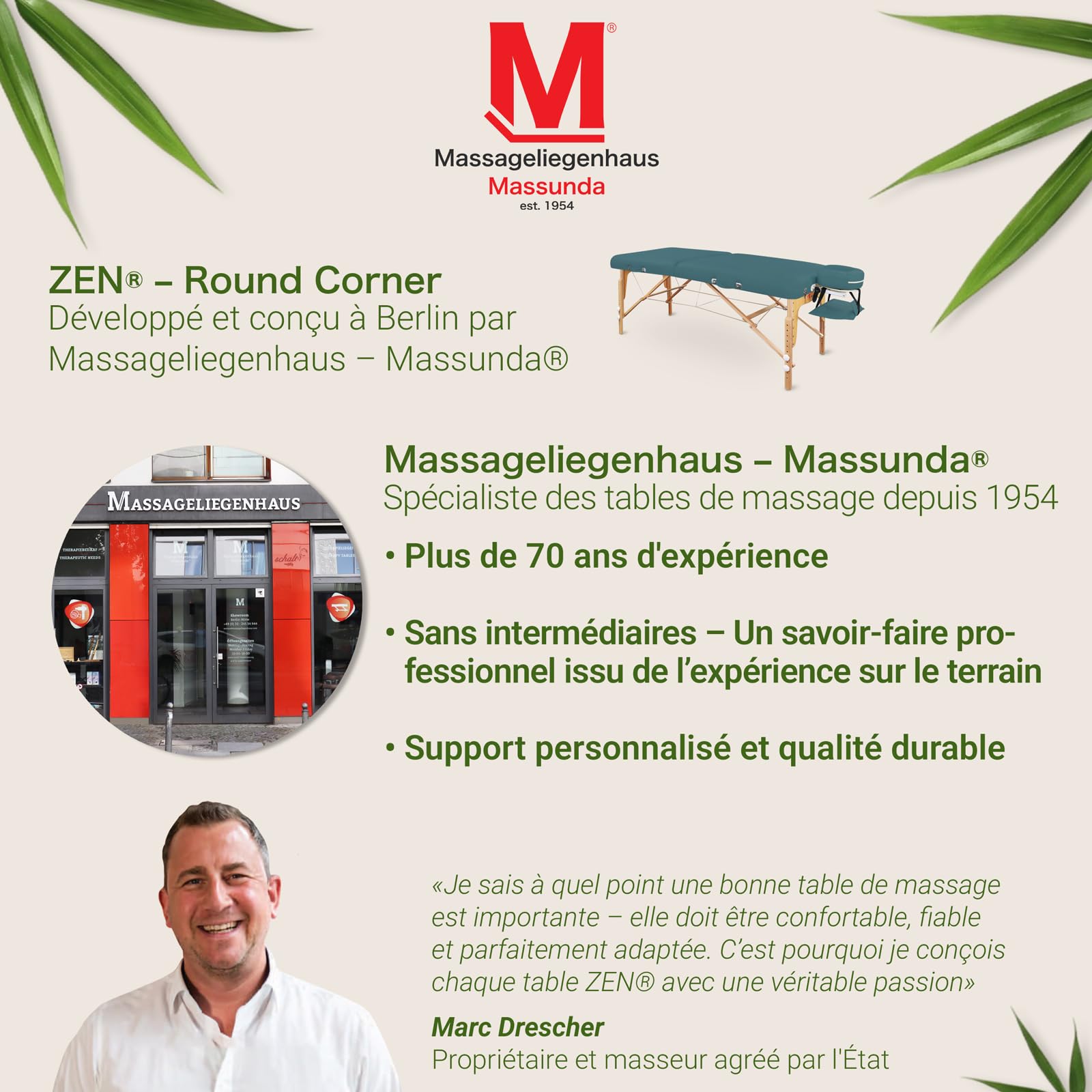 Zen Table de Massage Pliante Professionnelle, réglable en Hauteur, Bois Massif, Coins arrondis, Mobile & Stable, Facile à Transporter, compacte, Usage intensif, qualité Pro, Sarcelle