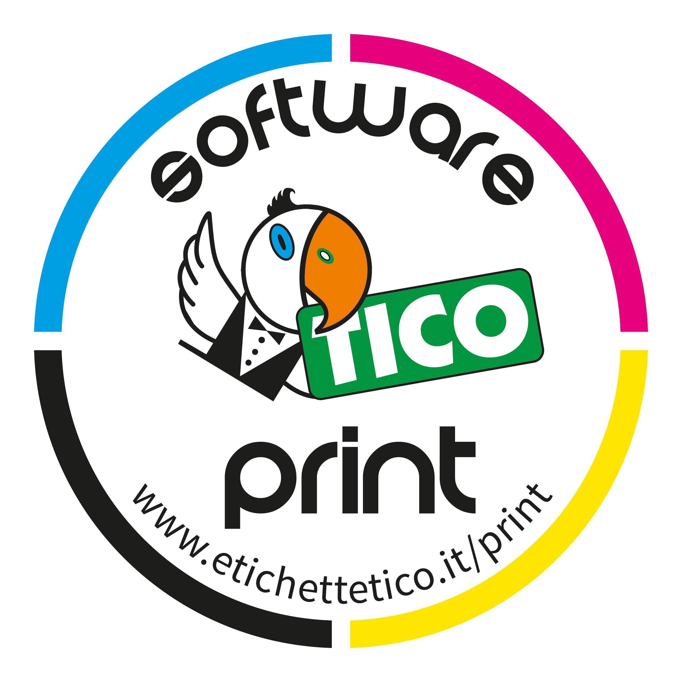 Etichette Adesive Bianche Tico Italia LP4W-210297P - 110 Fogli A4, 1 Etichetta Per Foglio, Adesivo Permanente Per Stampanti