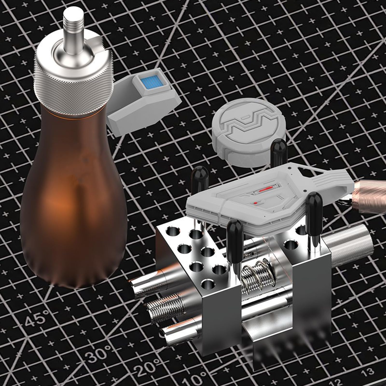 Morsetto multiangolo in alluminio con saloni a molla rapidi a molla, morsetto flessibile per il modello di caricamento a molla, modello di rilascio rapido