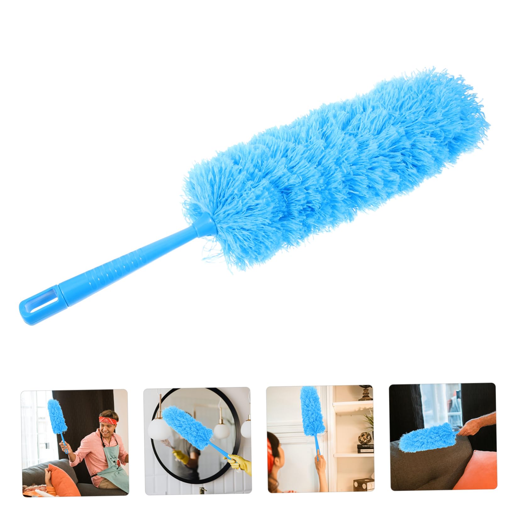 STOBAZA Bristle Brush Spider Web Remover for Car Home Reusable Cleaning Duster Tool