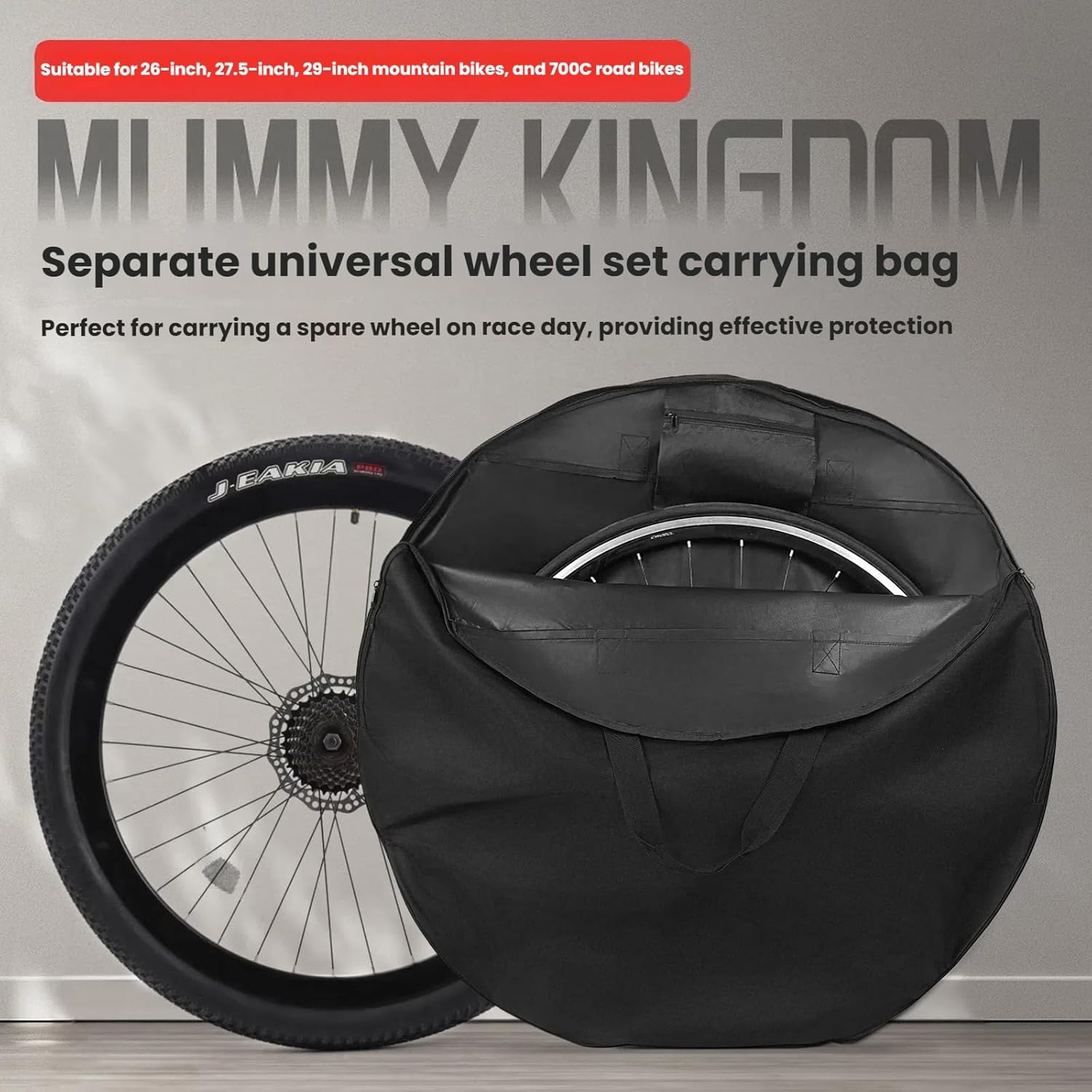 Individual Bike Tire Storage Bag Suitable for 26/27.5/29-inch Mountain Bikes and 700C Road Bike Wheels Storage Transportation Waterfroof Wear-resist Cover