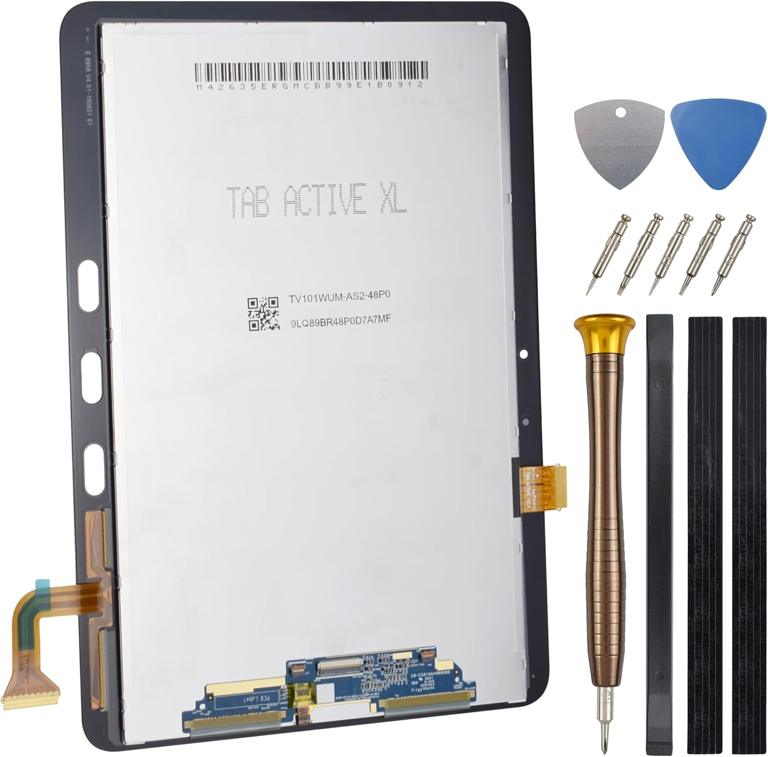 Full Screen for Samsung Galaxy Tab Active Pro SM-T540 SM-T547 LCD Display Touch Digitizer Screen Replacement with Tool Kit and Adhesive Black 10.1"