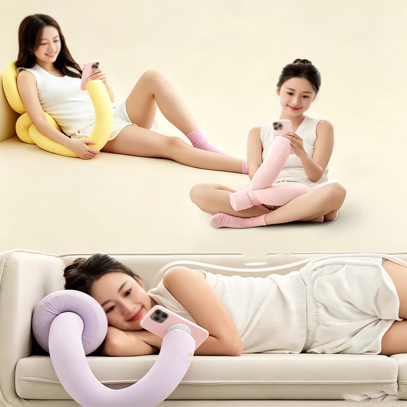 KissenstäNder FüR Das Bett,Verstellbare Handyhalterung,Um 360° Drehbarer Tablet-StäNder,Universelle Klemmhalterung,FreihäNdige Lesehilfe Liegendes Lesen,Ideal Sofa,Schoß,Auto Mehr(Size:Magnetic Mount,