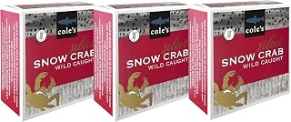 Cole’s Patagonian Wild-Caught Snow Crab Meat - Tender Lump Crab, Keto Paleo Friendly Protein, 5.3oz Cans 3-Pack