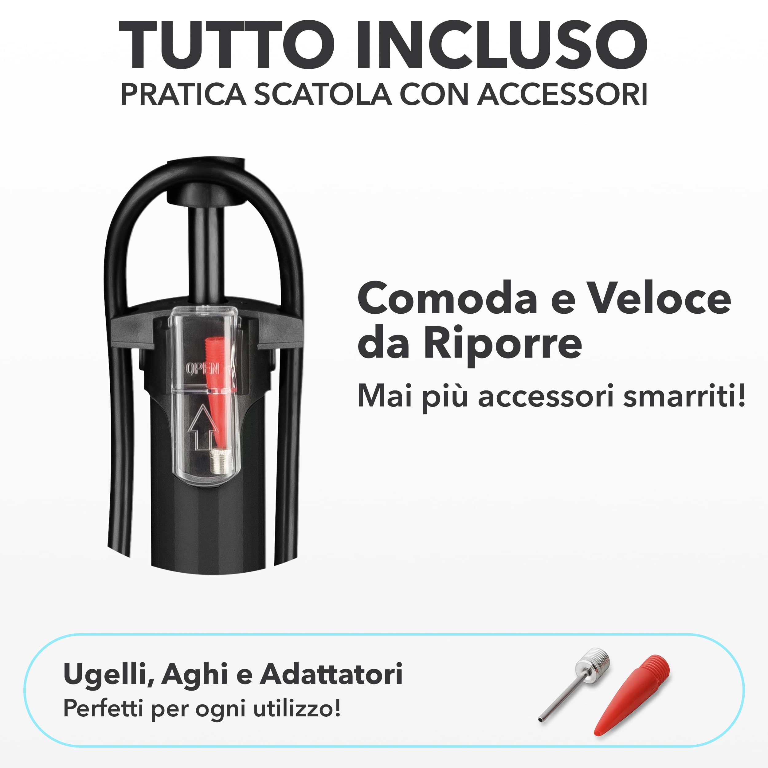 Pompa per bicicletta tutte le valvole - TESTATO MOLTO BENE - GARANZIA DI 10 ANNI Potente pompa per bicicletta ad aria - con valvola francese - Pompa per bicicletta a pavimento con manometro