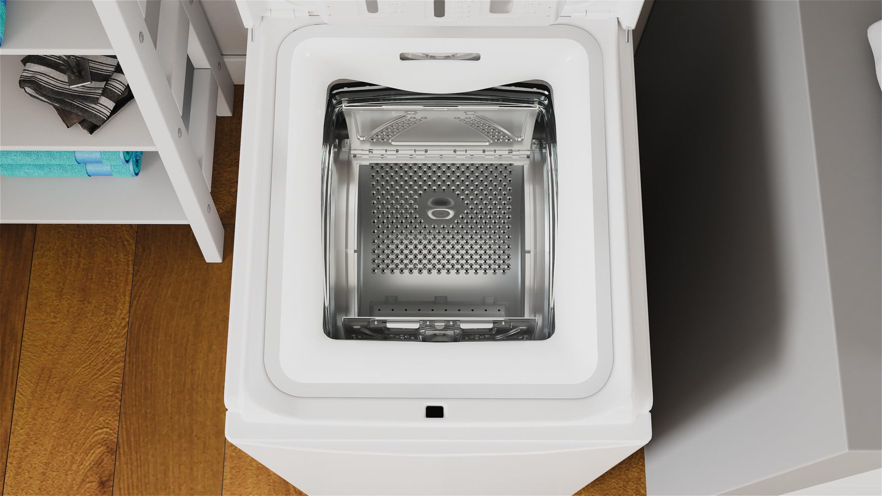 Privileg PWT C S6245E Waschmaschine Toplader/1200 UpM/6 kg/EEK C/Turn&Go Programm/Rapid Wash/Automatische Trommelpositionierung/Extra Spülen/Energy Saver/Mehrfachwasserschutz/Extra Waschen