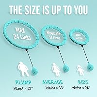 Vista 2 de JKSHMYT Weighted Hula Circle Hoops for Adults Weight Loss, Infinity Fitness Hoop Plus Size 47 Inch, 24 Detachable Links, Exercise Hoop Suitable for