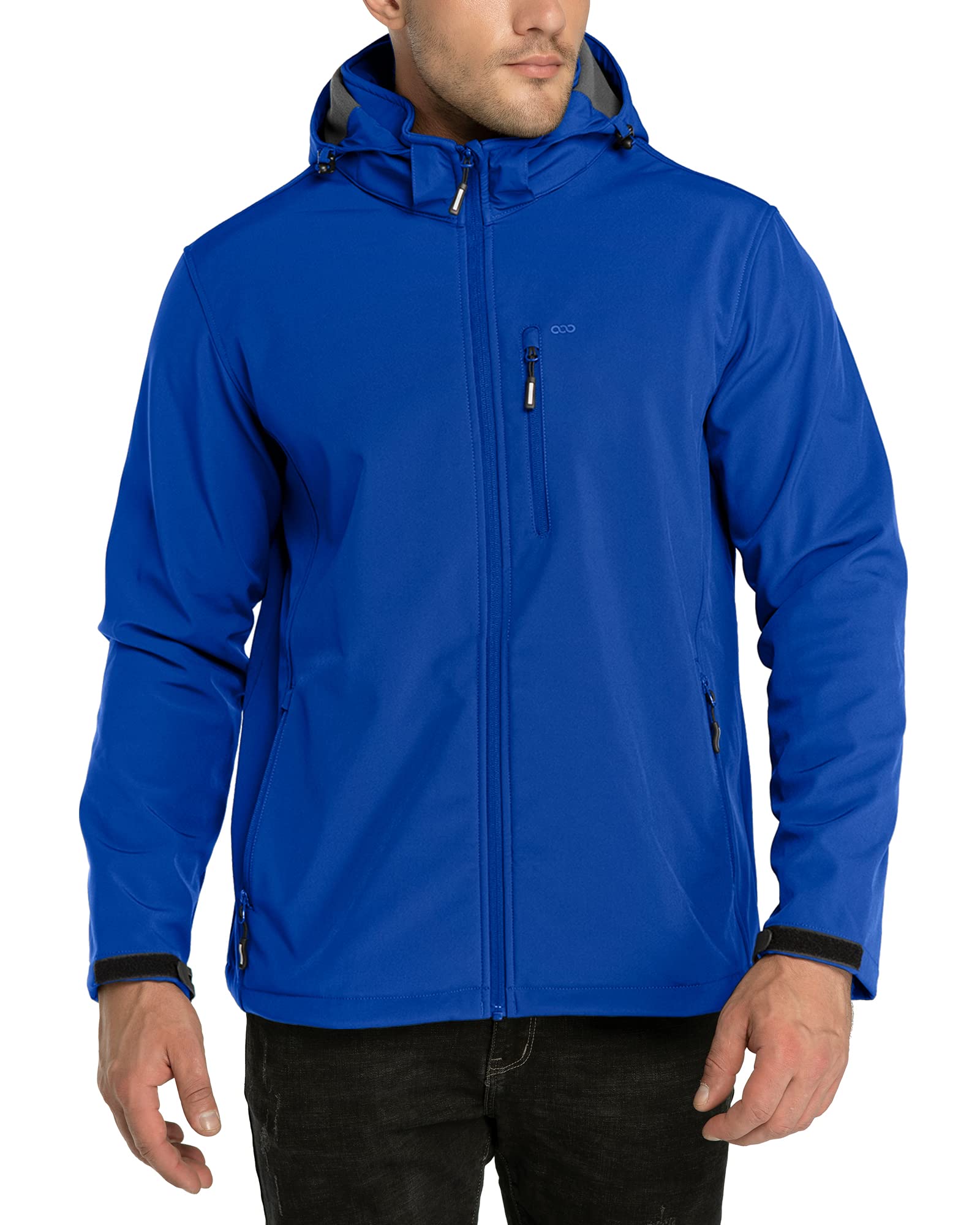 33,000ft Softshelljacke für Herren Wasserdicht Winterjacke Winddicht Warme Fleece Gefüttert Windbreaker Funktionsjacke Outdoorjacke für Wandern Fahrrad Camping