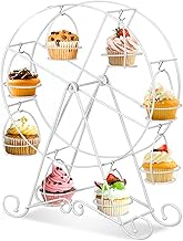 YIQXKOUY 8 Cupcakes Rotating Ferris Wheel Cake Stand Dessert Carrier Display Holder Dessert Stand Carrier for Snack Cookies for Wedding Birthday Theme Party Christmas Decorations