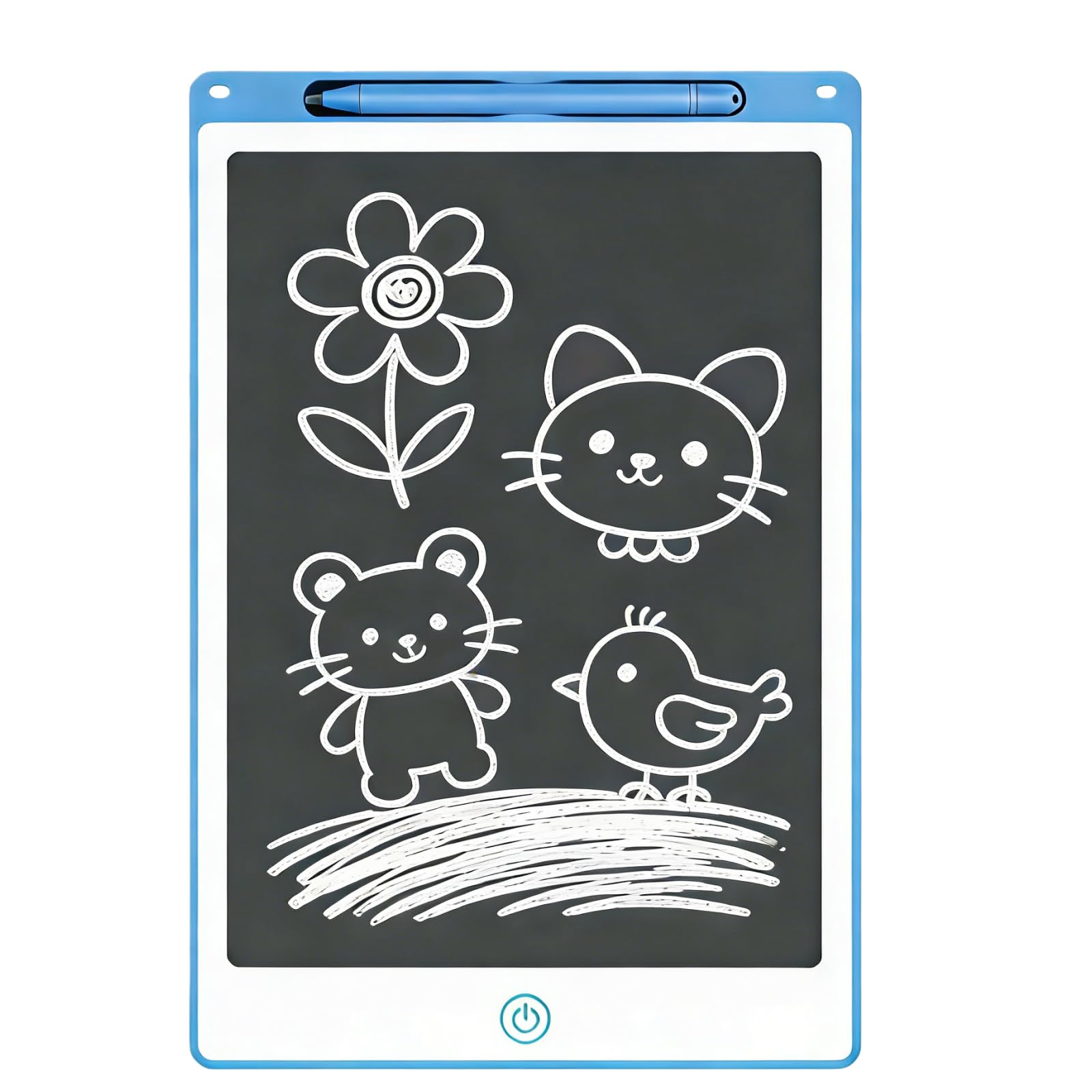 Tablette graphique LCD 10" bleue imperméable antichoc avec stylo intégré pour dessin et notes