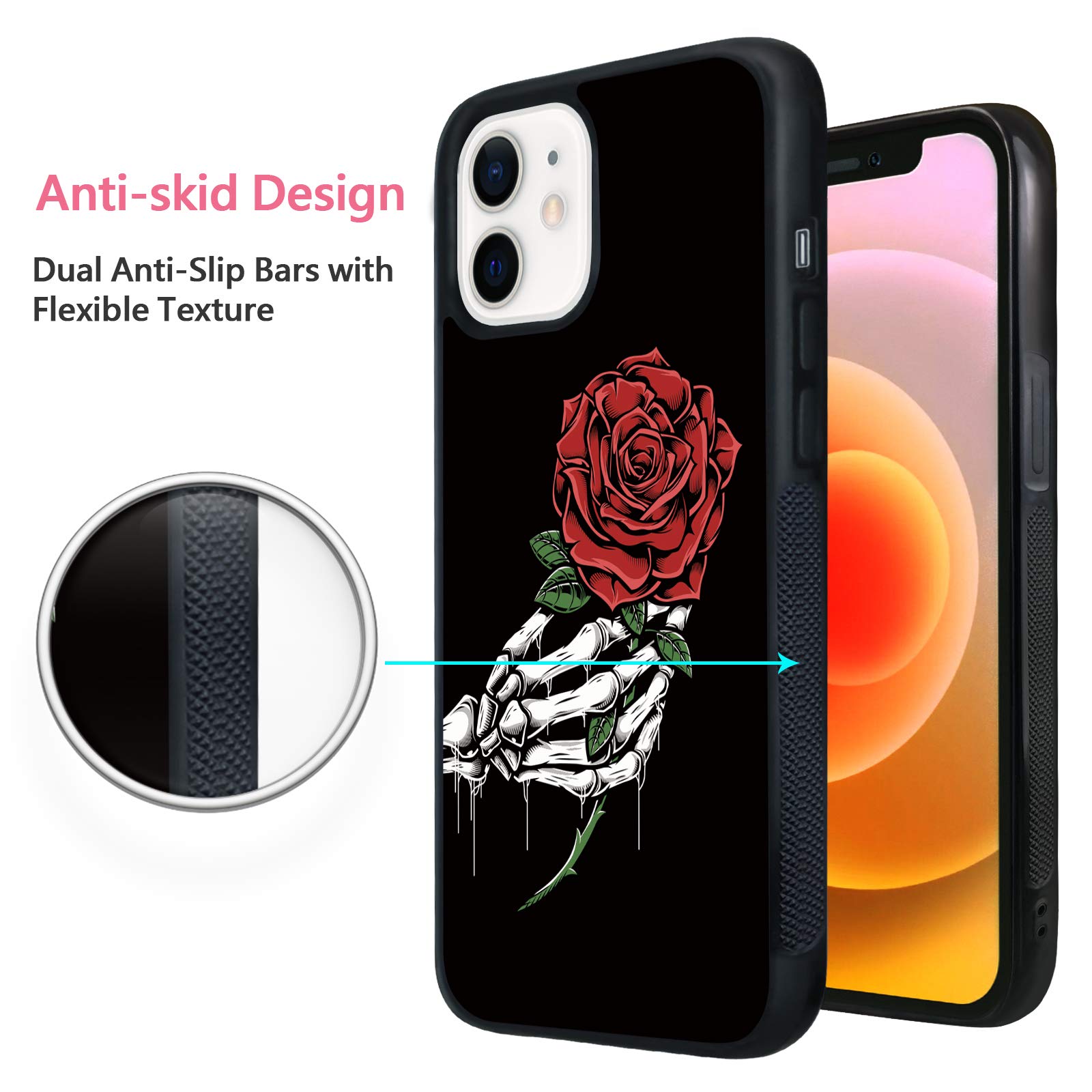 Amazon.com: FANXI Gothic Rose Phone Case Compatible with iPhone 12