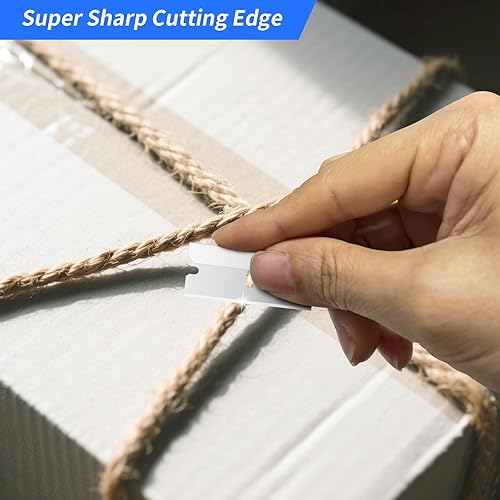 Miniatura 3 de 200 cuchillas de filo de afeitar  Acero al carbono SK5 premium, ultra afiladas y duraderas para afeitado profesional, manualidades y uso industrial