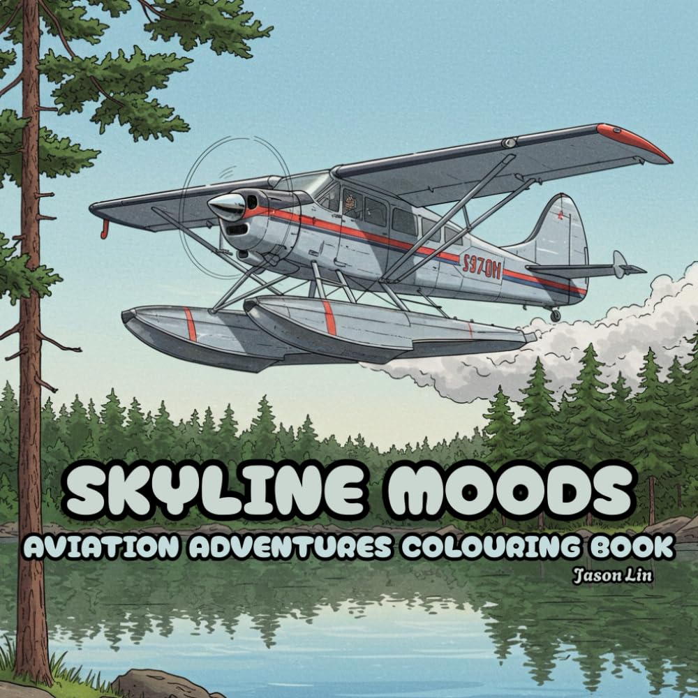 Skyline Moods: Aviation Adventures Colouring Book