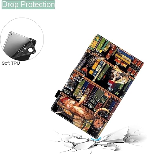 Miniatura 9 de Funda para tablet Fire HD 8 (876 generación, versión 201820172016), múltiples ángulos de visión, funda de piel sintética de alta calidad con función