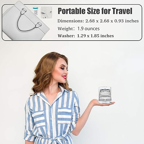 Miniatura 4 de Herramienta aplicadora de lentes de contacto con arandela (plata+azul azúcar)