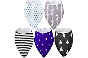 5 Pack Adult Drool Bandana Bibs: Stay Dry, Stylish, and Secure