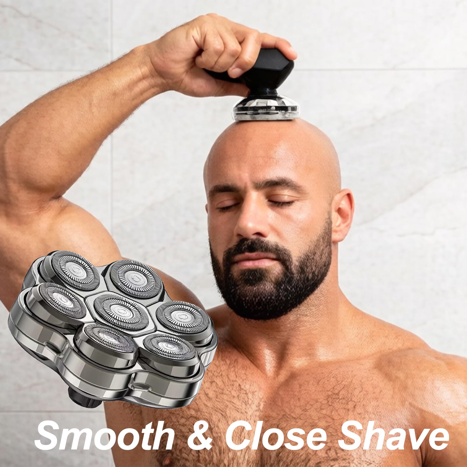 7D Floating Replacement Head for Compatible Rotary Shavers
