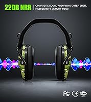 Vista 7 de Protección auditiva mejorada con Bluetooth 5.4 para disparar con sonido Amplificar electrónico digital orejeras de seguridad protector auditivo