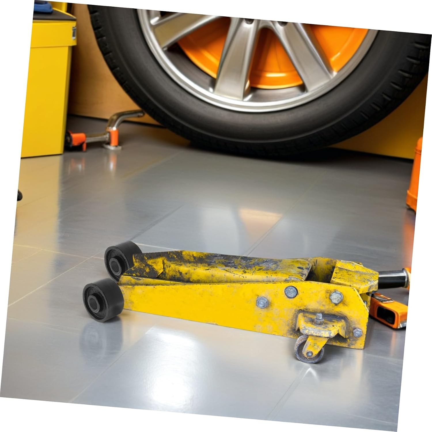 Garneck 2Pcs Heavy Duty for Hydraulic Trailer Easy to Install Replacement Wheels for Durable Construction for Enhanced Support and Stability