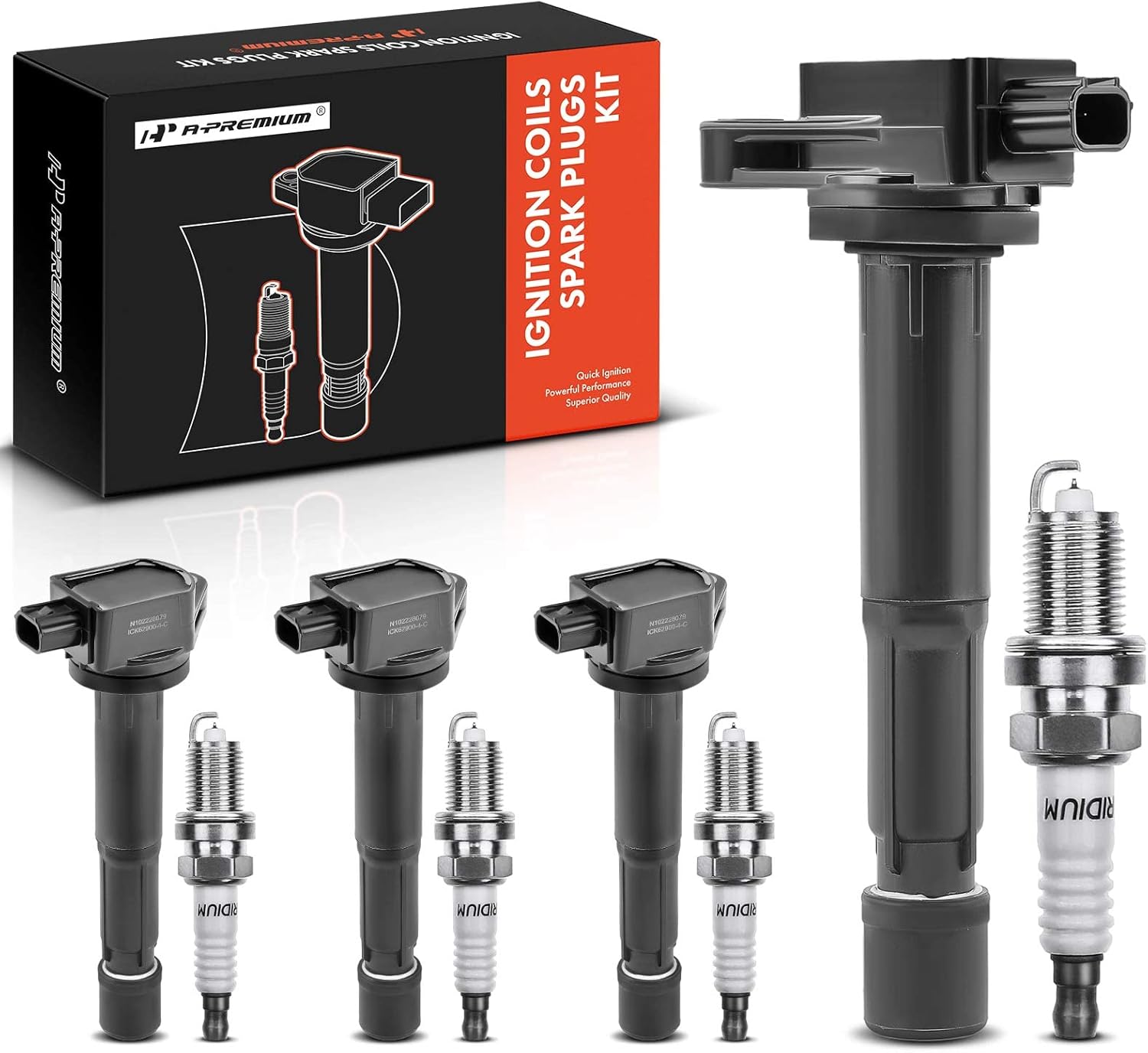 APremium Ignition Coils and Spark Plugs Kits Compatible