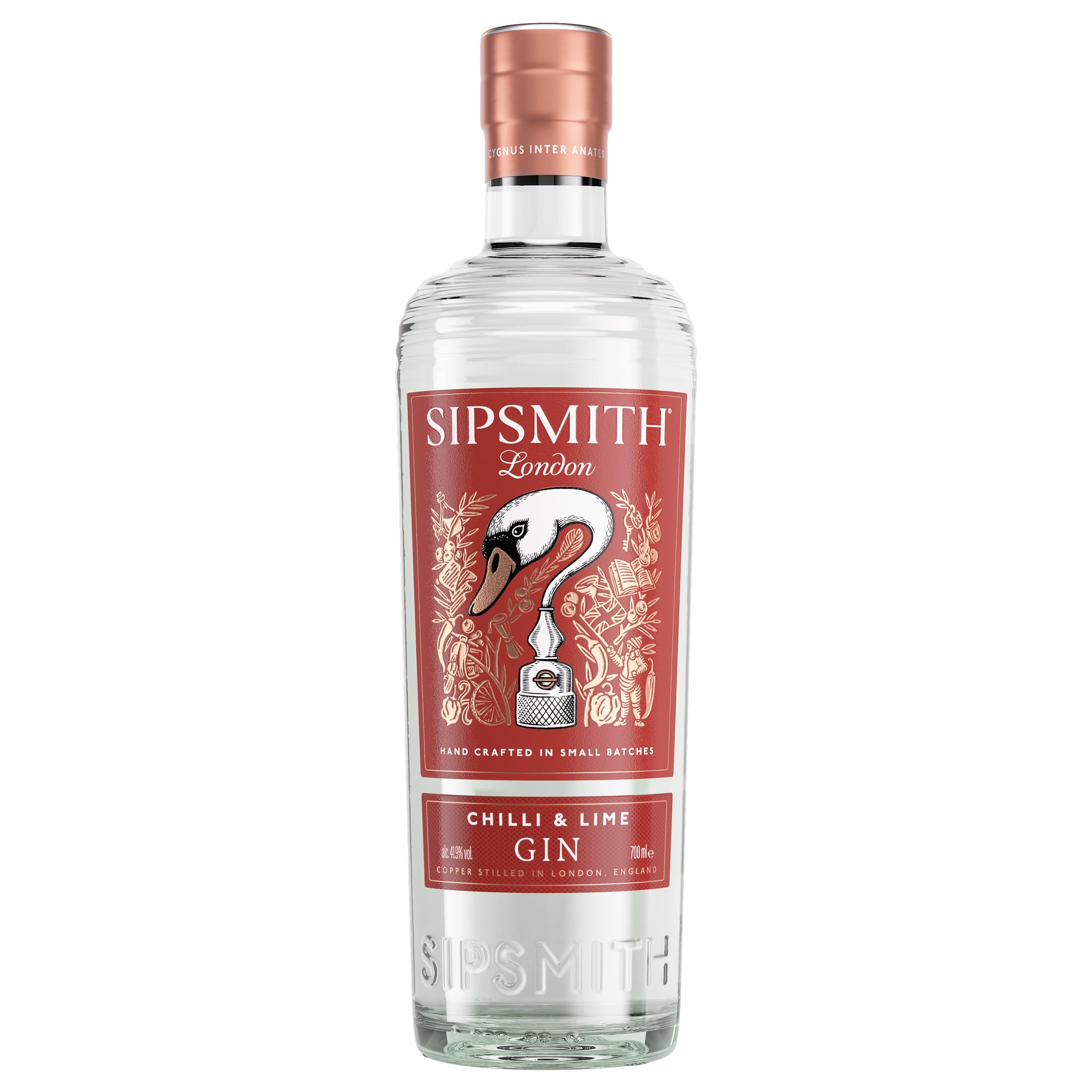 Sipsmith Chilli & Lime Gin | 700ml | 41.9% ABV | Handcrafted | Made in London | Made with Chillis & Lime