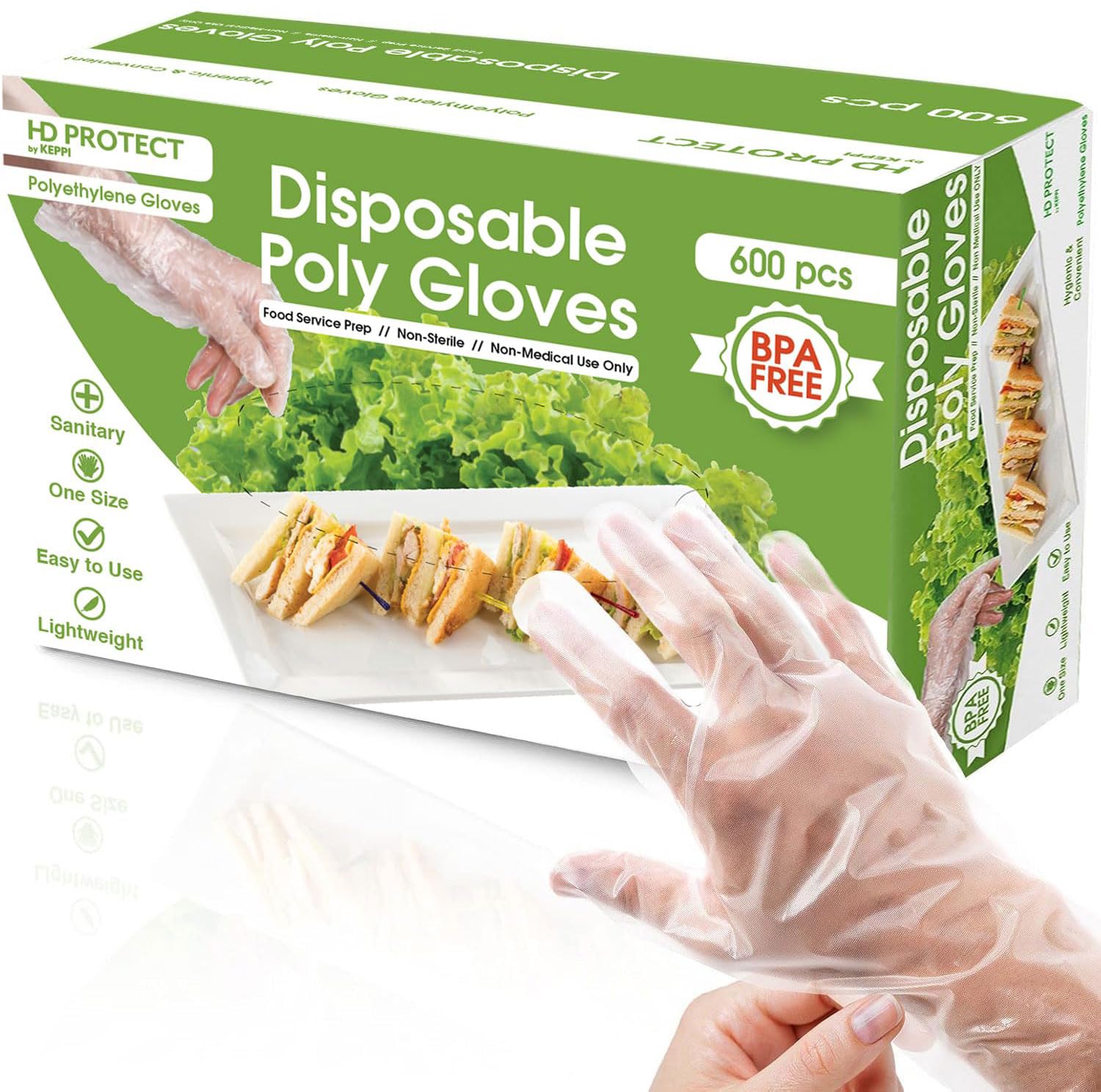 - Keppi Disposable Gloves - BPA & Latex Free - Gloves Disposable Latex Free - For Food Handling - Food Safe - For Cooking