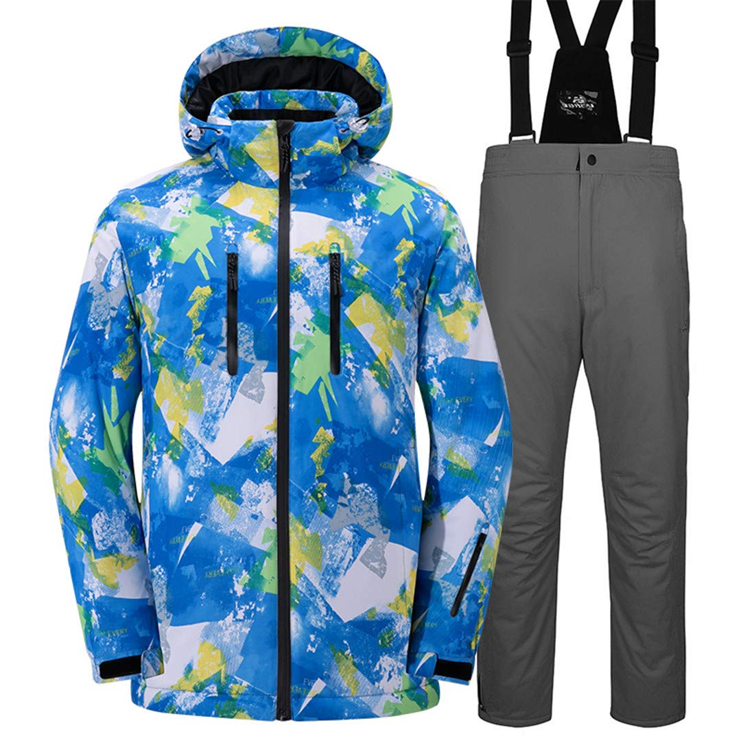 Saeohnssty Unisex wodoodporna wiatroszczelna narciarstwo snowboard śnieg outdoorowa kurtka spodnie zestaw AS PHOTO8 XL