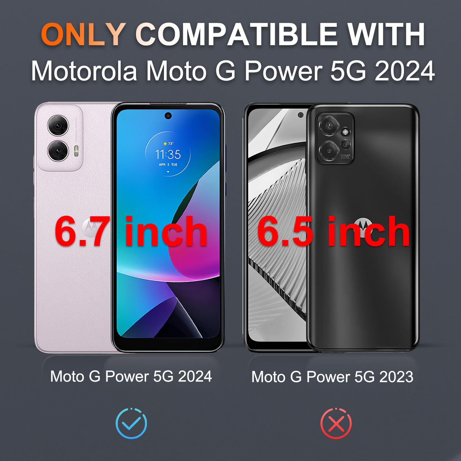 Etui kompatybilne z Moto G Power 5G 2024, wytrzymałe, odporne na wstrząsy etui na telefon z paskiem do smyczy, osłona ekranu ze szkła hartowanego, miętowo-zielone
