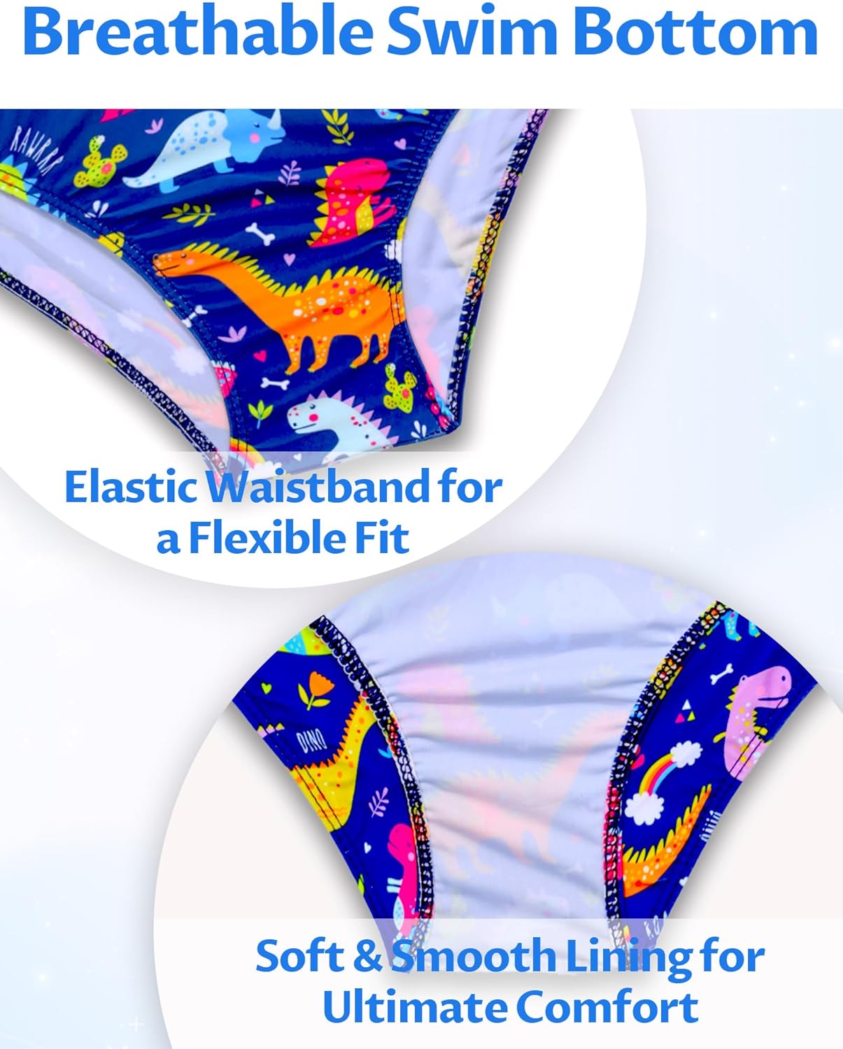 Bathing Suit for Girls 2 Piece Sleeveless Swimsuit Camisole Swimwear with Briefs UPF 50+ Sun Protection - Image 5