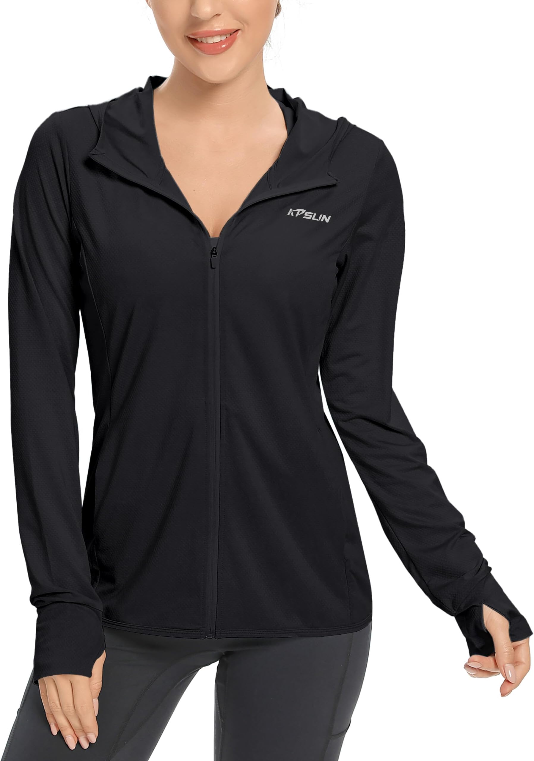 KPSUNWomen's UPF 50+ UV Sun Protection Clothing Zip Up Hoodie SPF Long Sleeve Sun Shirt Fishing Hiking Outdoor Jacket