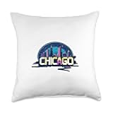 Chicago Skyline Illinois Midwest City Culture Downtown Lake Throw Pillow