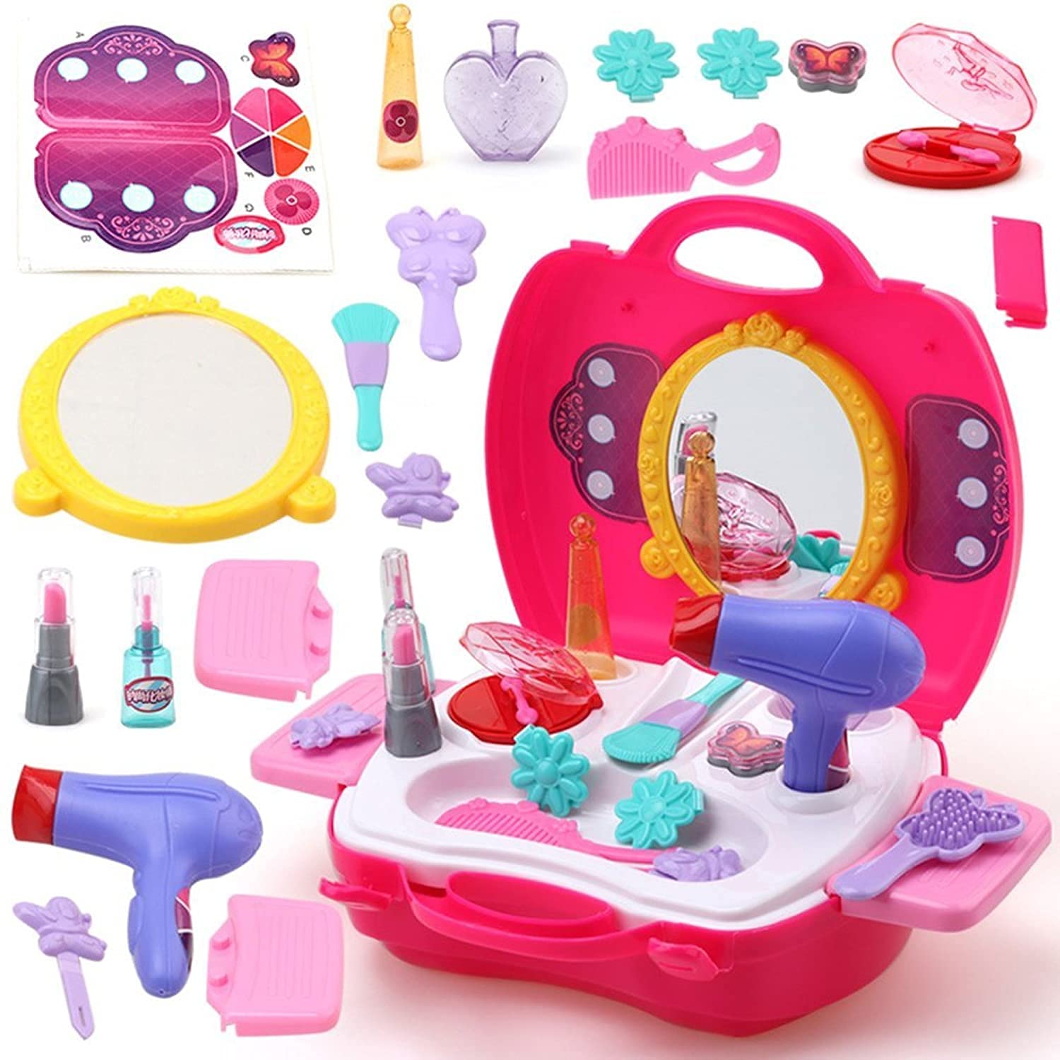 Toyshine Carry Along Beauty Set Toy with Briefcase and Accessories, (Multicolour)