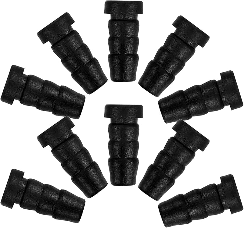 20Pcs Black Furniture Caster Socket Sleeves 14Mm X 8Mm Stem Inserts for Chair and Stool Swivel Wheels Replacement Protective Covers for Office and Home Use