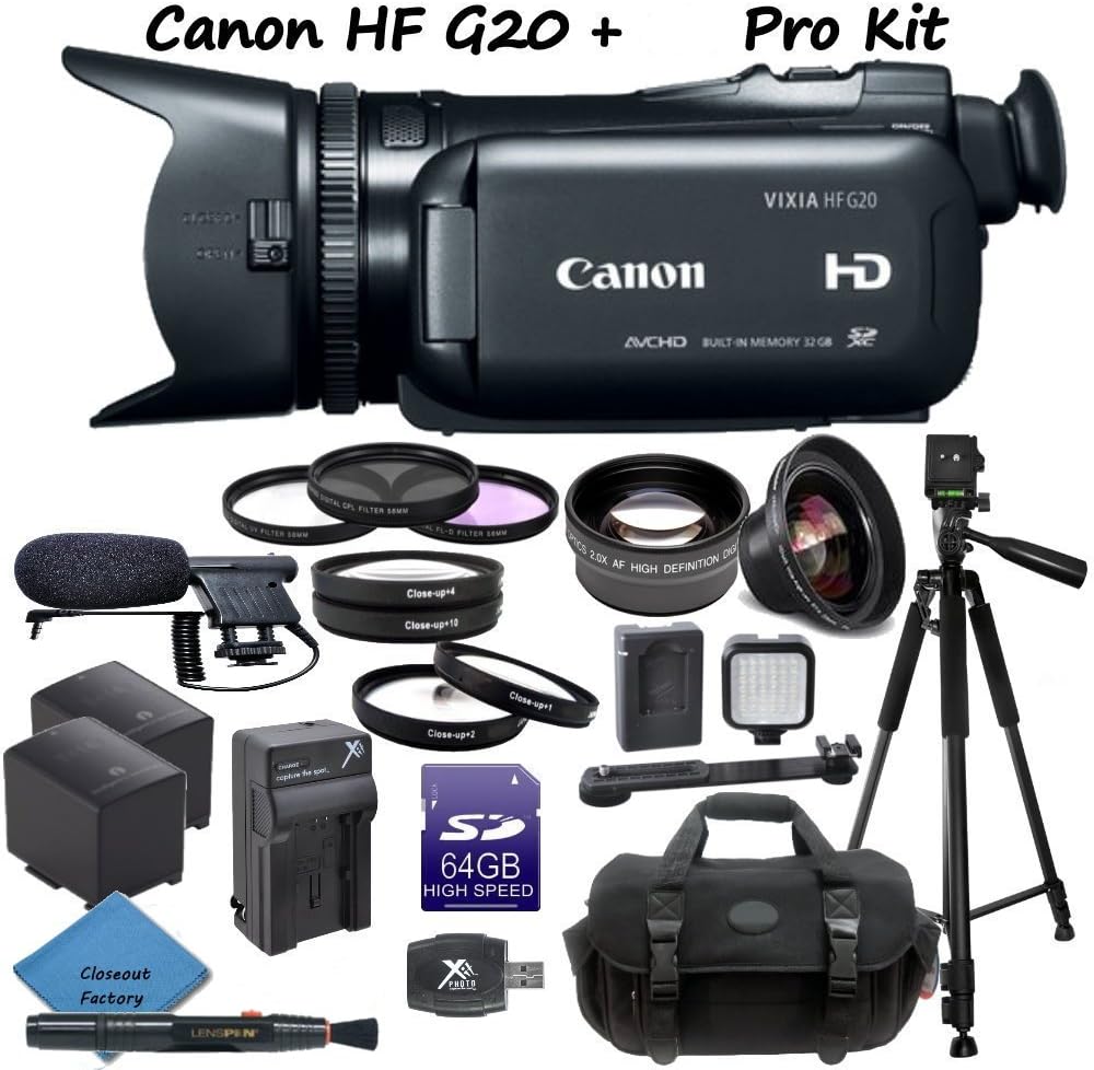 Canon VIXIA HF G20 Full HD Camcorder Documentary Kit