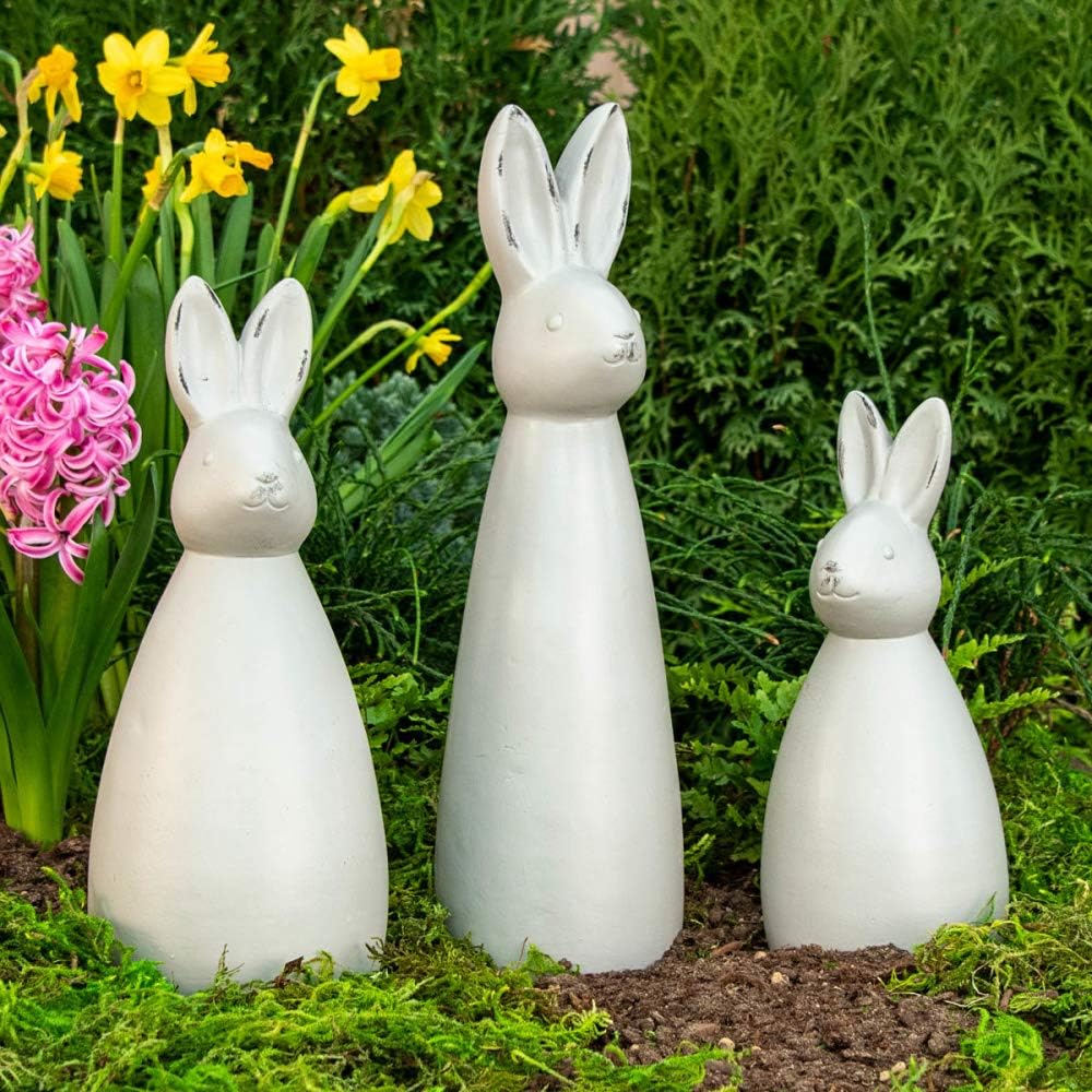 BRECK'S Bunny Trio Garden Statues - Bring Your Yard to Life with This Decorative Yard décor