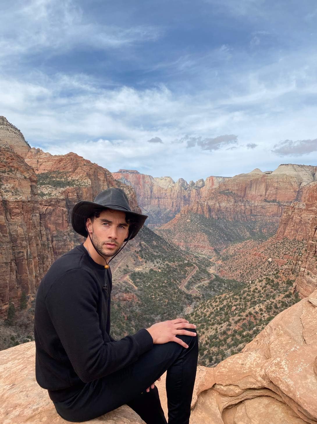 Dorfman Hat Co. Weathered Outback Hat with Chin Cord - Image 6