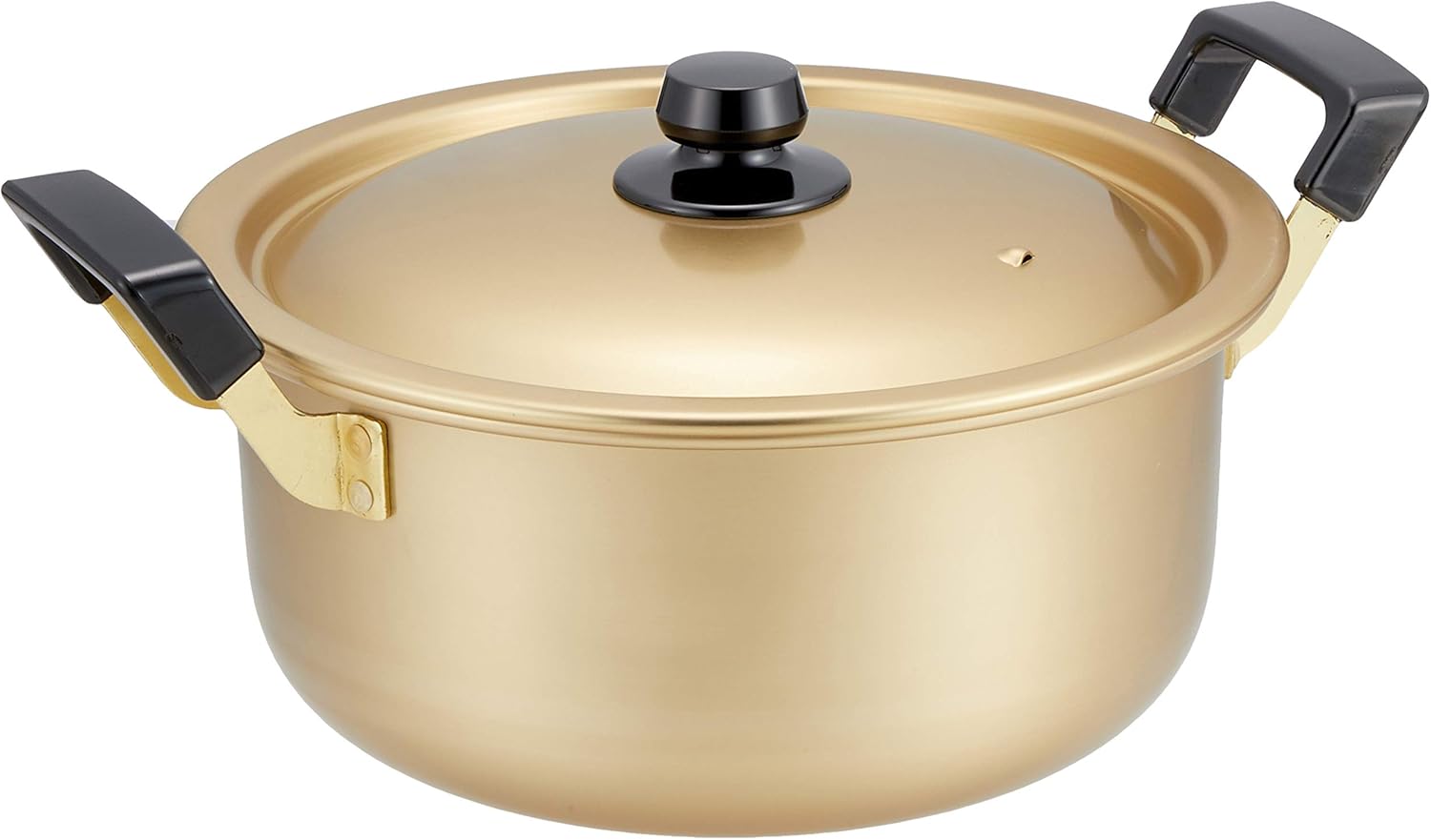 Hokuriku Aluminum Two-Handled Pot, 11.8 inches (30 cm), For Gas Stoves, Lightweight, Pure Oxic Acid, Made in Japan