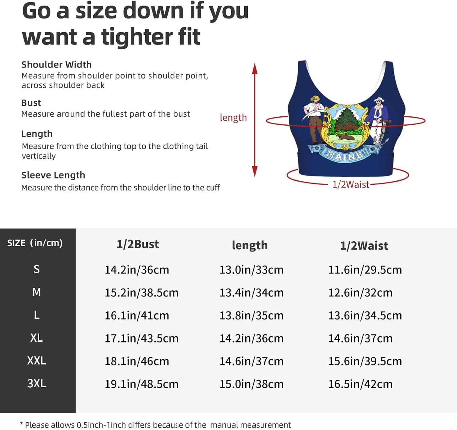 Maine State Flag Women's Sports Vest, Light Running Gear, Soft Polyester for Fitness Exercise Outfit
