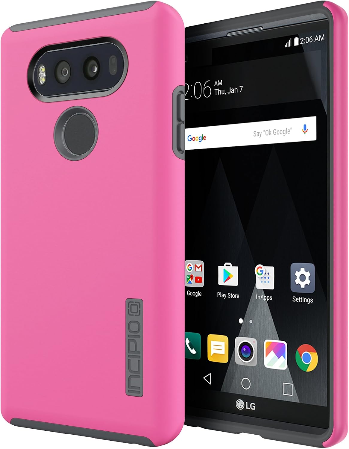 Incipio Cell Phone Case for LG V20 - Pink/Charcoal