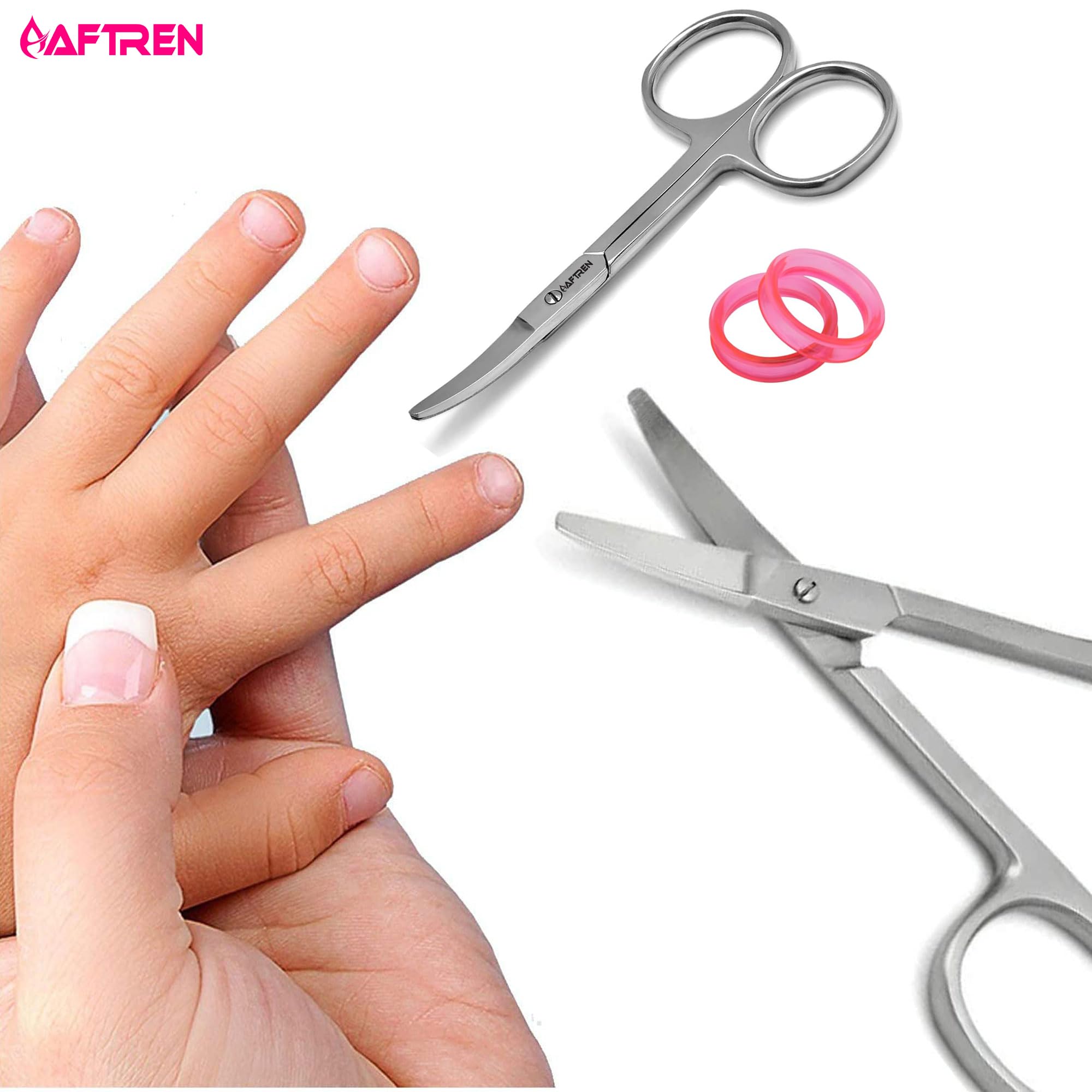 Ciseaux à ongles pour bébé Coupe-ongles de sécurité Coupe-ongles pour bébé Outil de manucure pratique en acier inoxydable pour soins des ongles