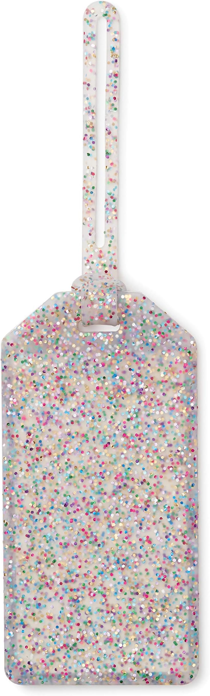 Kate Spade New York, Silicone Luggage Tag with Strap, Multi Glitter