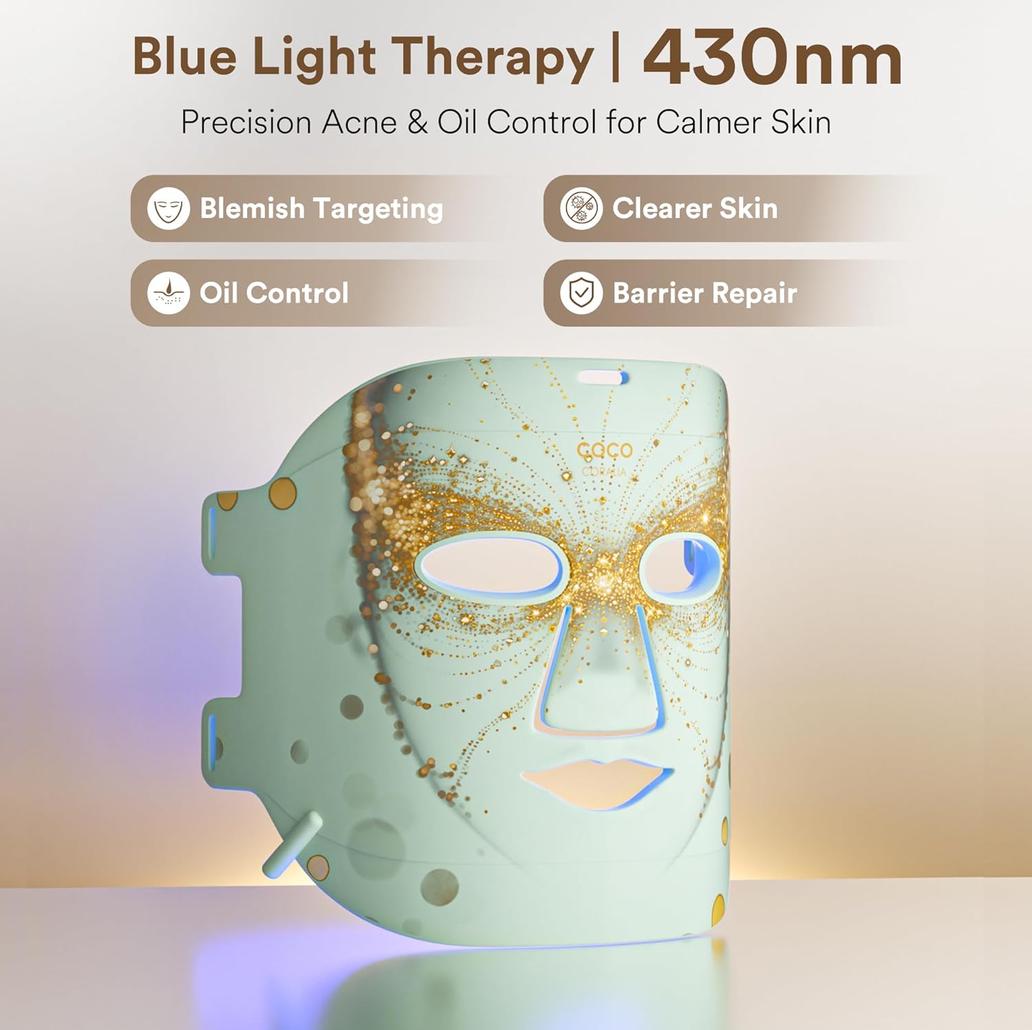 Red Light Therapy for Face, Red, Blue and Near-Infrared Light Therapy Mask for Face, Anti-Wrinkles & Facial Skincare, Portable & Rechargeable, LED Face Mask Light Therapy for Fine Lines and Blemishes. - Image 6