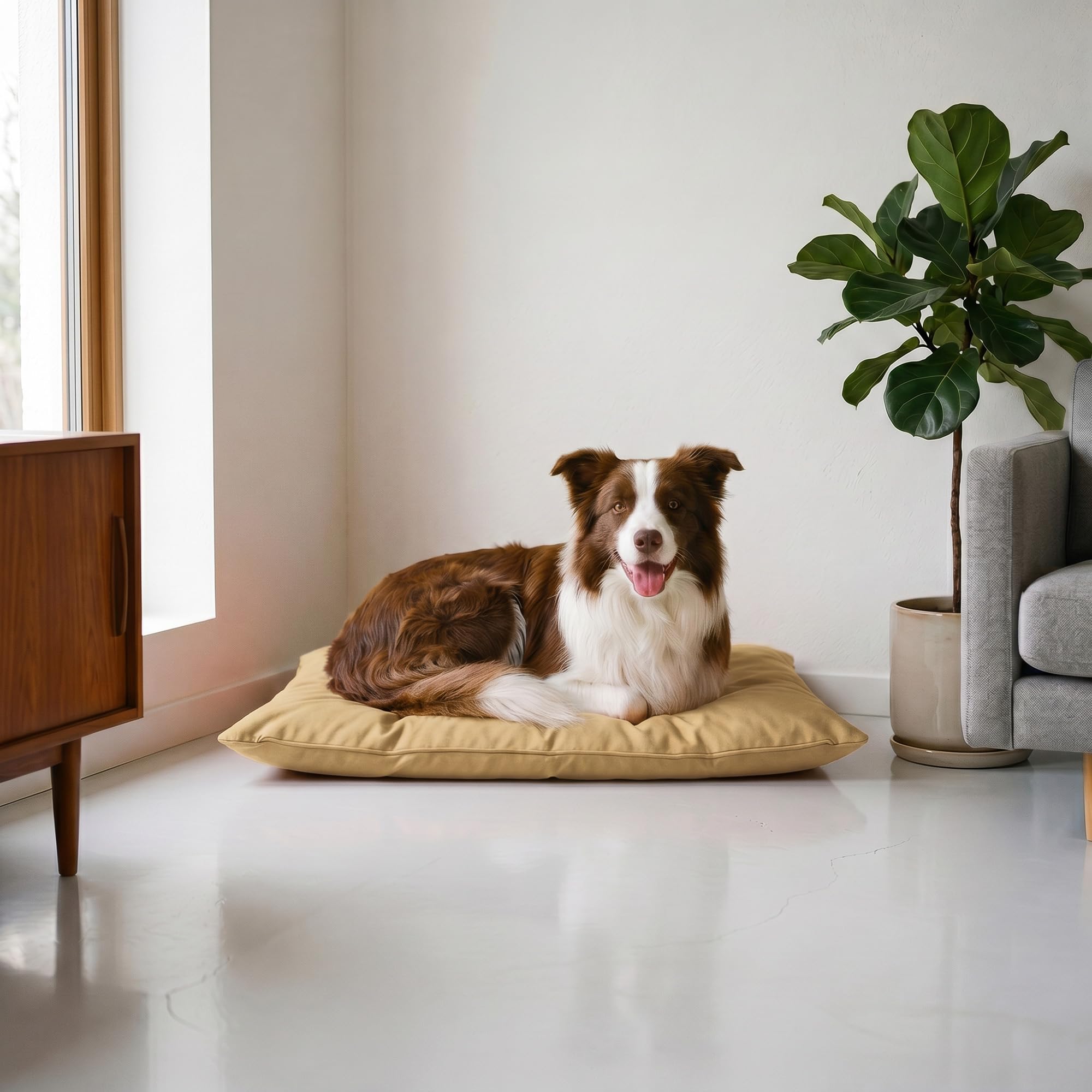 Coussin matelassé pour chien et chat Maxy crème 60x100 cm