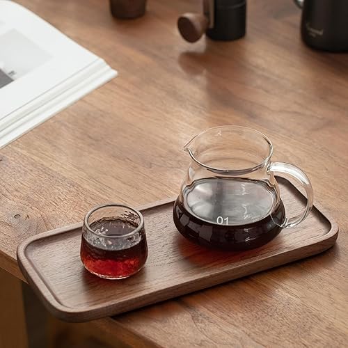 Miniatura 4 de Vandroop Bandeja de madera para servir, bandejas pequeñas para decoración y almacenamiento, platos rectangulares de madera para servir alimentos, té