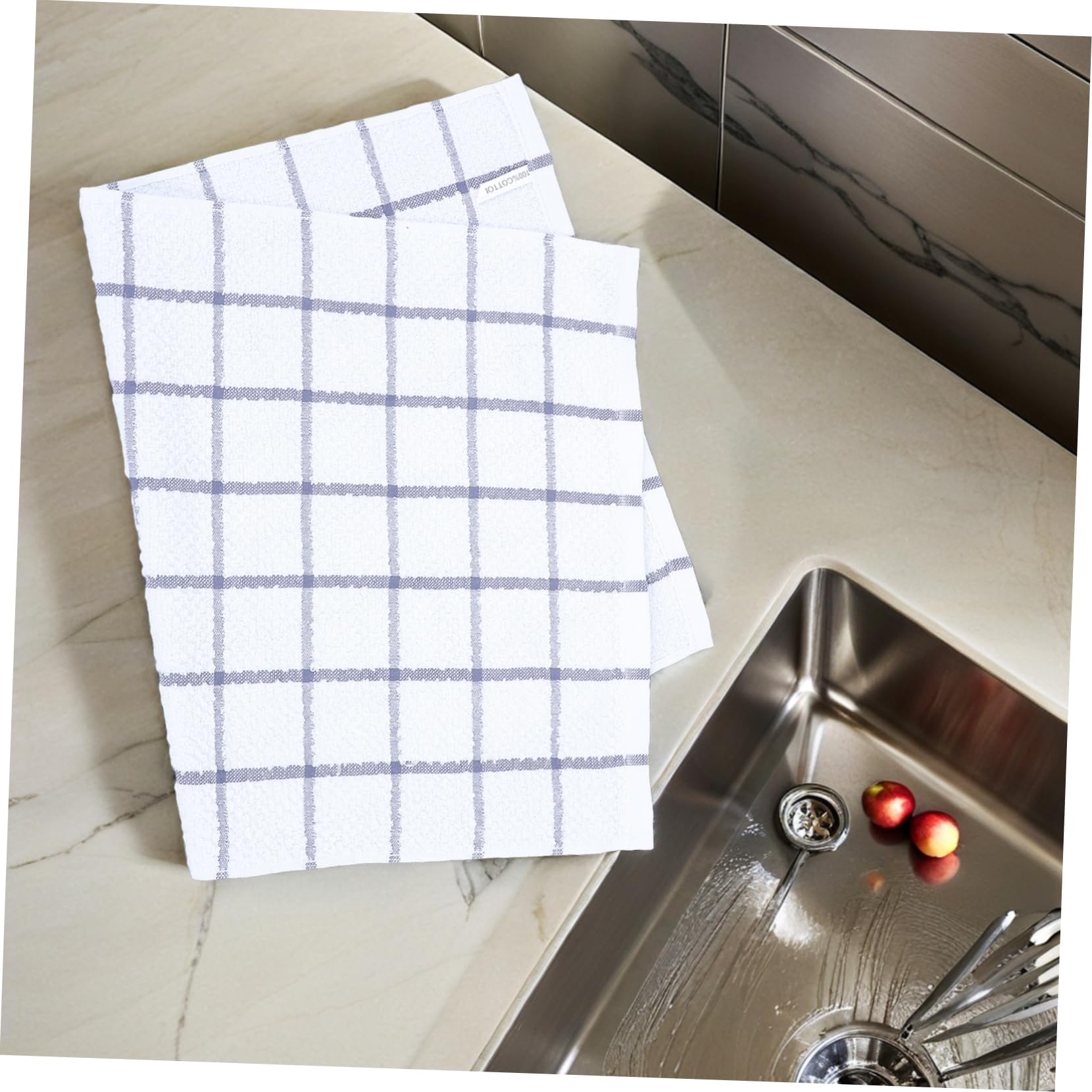 POPETPOP Paños de Cocina Absorbentes de Algodón, 6 Piezas para Lavar Platos