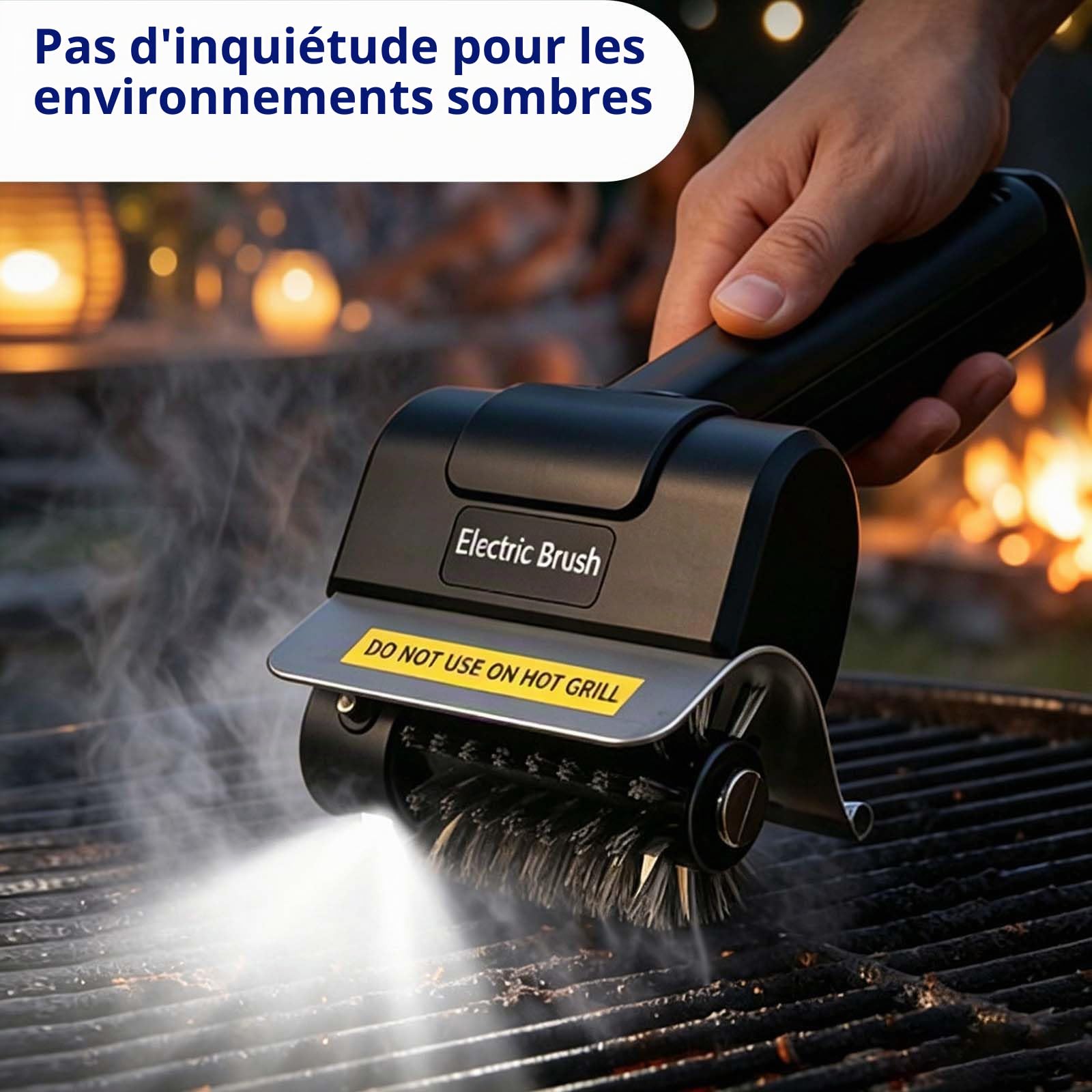 Brosse Barbecue Electrique, Rechargeable sans Fil, Brosse Barbecue Autonomie De 90 Minutes,Nettoyage Polyvalent De La Rouille Et des Salissures (pour Grilles, Treillis MéTalliques, Cuisine)