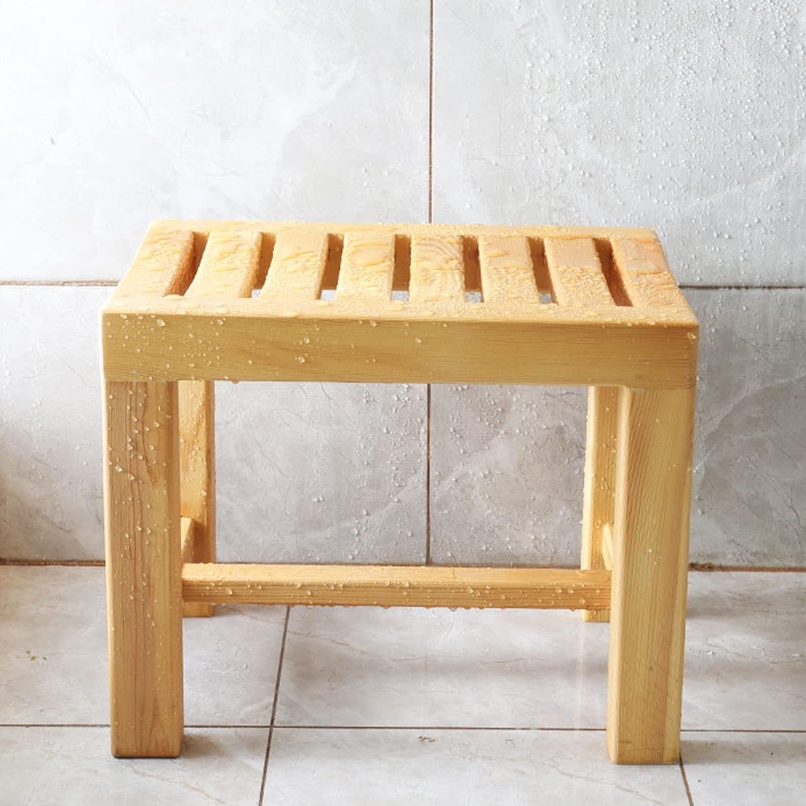 Tabourets de douche en bois grand modèle étanche haut de gamme