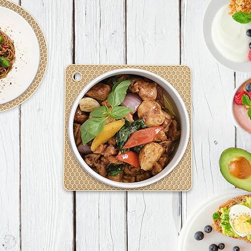 Miniatura 2 de Paquete de 4 salvamanteles de silicona para ollas y sartenes calientes, soportes para ollas, alfombrillas de silicona antideslizantes y resistentes