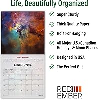 Vista 11 de RED EMBER Astronomy 2026 Wall Calendar 12 Month 12" x 24" Open Thick & Sturdy Paper Giftable Calendar 2026